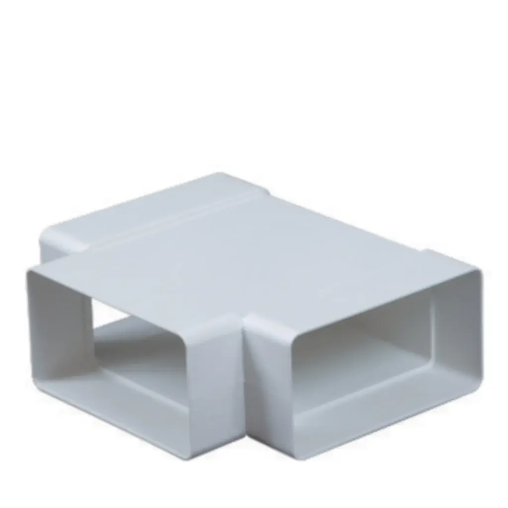 UNITE flad 75 x 150 mm T-stykke Hvid PVC