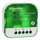 Wiser trådløs lysdæmper puck med Multiwire teknologi - valgfri tilslutning af nul-leder. Dæmper LED