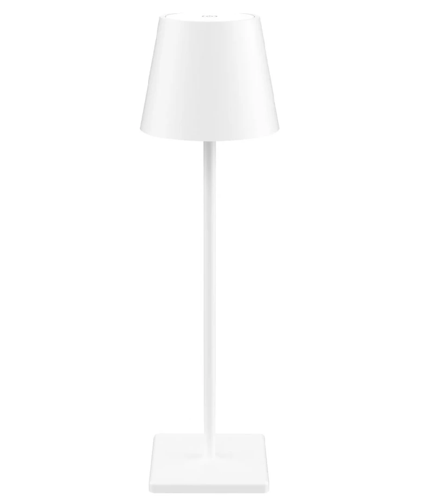 Opladelig LED bordlampe, Hvid, touch dæmpbar