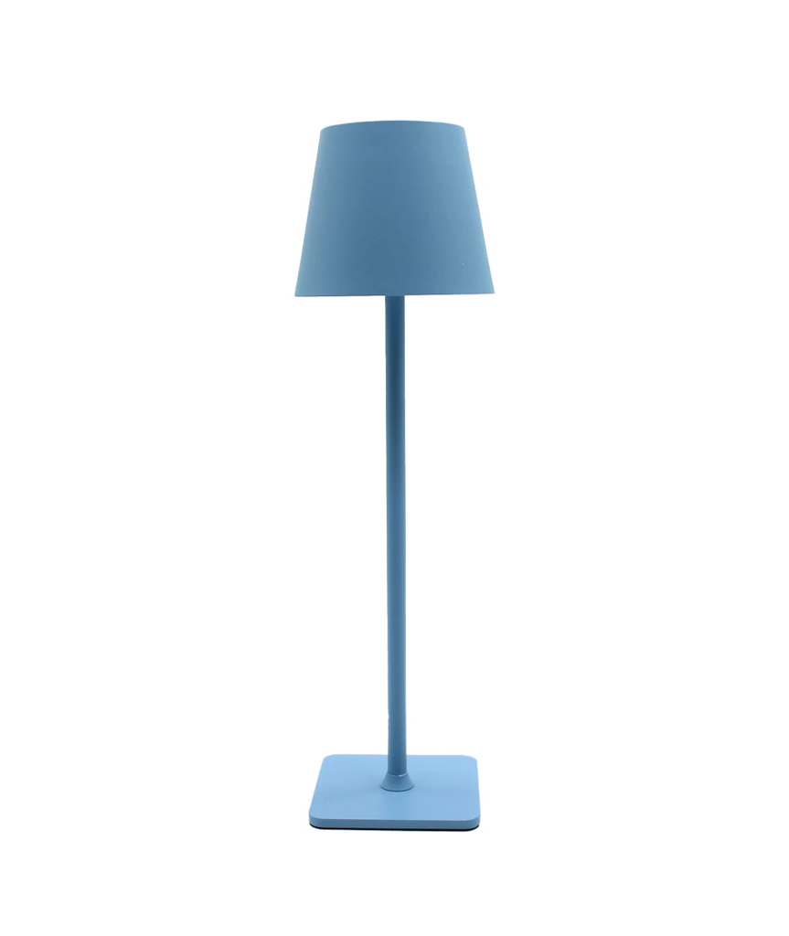 Opladelig LED bordlampe, Lyseblå, touch dæmpbar