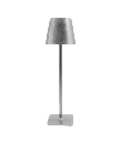 Opladelig LED bordlampe, Sølv, touch dæmpbar