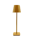 Opladelig LED bordlampe, Karry/guld, touch dæmpbar