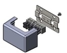 Potentialudligningsskinne med metal sokkel og cover 1x 6-25mm2/ 5x1,5- 6 mm2