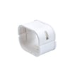 Muffe til varmepumpekanal 77 x 64 mm hvid