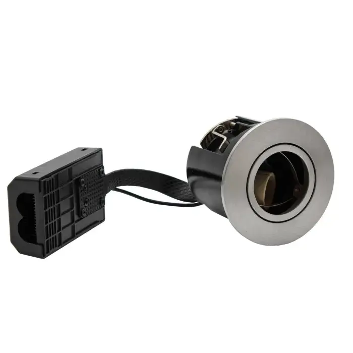 Udendørsspot m. GU10 fatning - Børstet, IP44, god