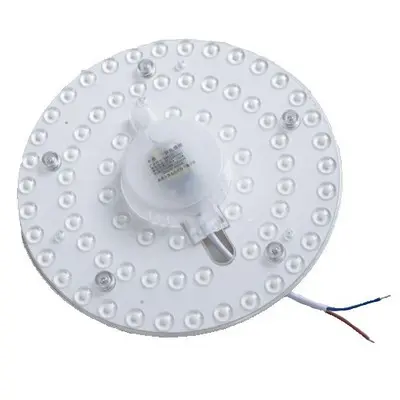9W LED indsats med linser, flickerfri, Ø12,5 cm, erstatning for G24, cirkelrør og kompaktrør, 230V input, 1000lm, RA80
