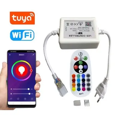WiFi Smart Home controller til B 8x230V RG16 Neon Flex - Inkl. endeprop, memory funktion - Rækkevidde op til 50 m