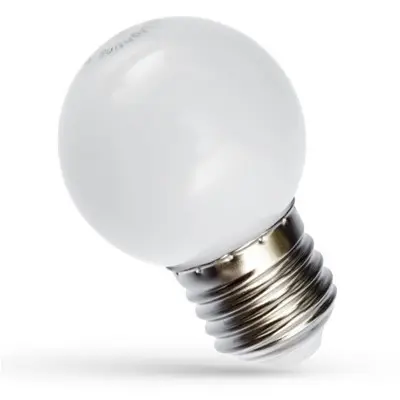 Spectrum 1W LED dekorationspære - Hvid, G45, E27 (230V, 40lm, RA80)