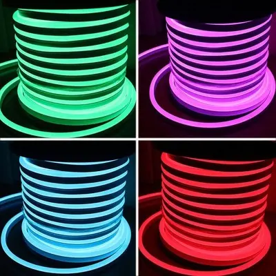 RGB 8x16 Neon Flex LED - 18W pr. meter, Vandtæt, 230V