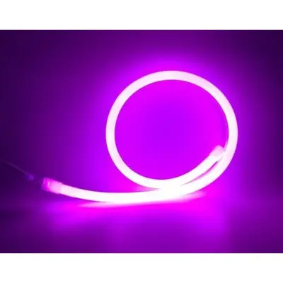 Lilla / pink D16 Neon Flex LED - 8W pr. meter, Vandtæt, 230V