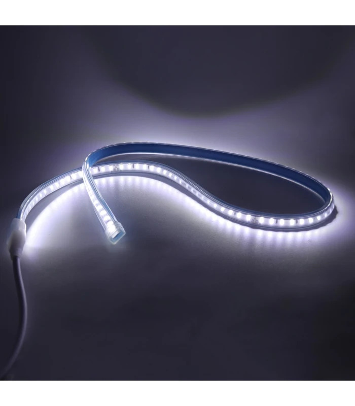 5 m LED strip (Type X-2) - 230V, vandtæt, IP67 | 6500 Kelvin