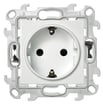 Simon 24 Harmonie stikkontakt 2-polet + jord schuko hvid
