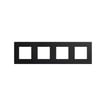 Simon 270 Icon ramme 4 modul mat sort