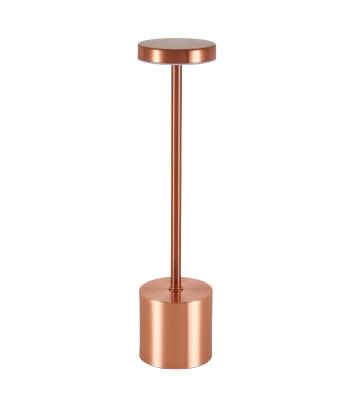 Opladelig LED bordlampe CCT touch dæmpbar Kobber