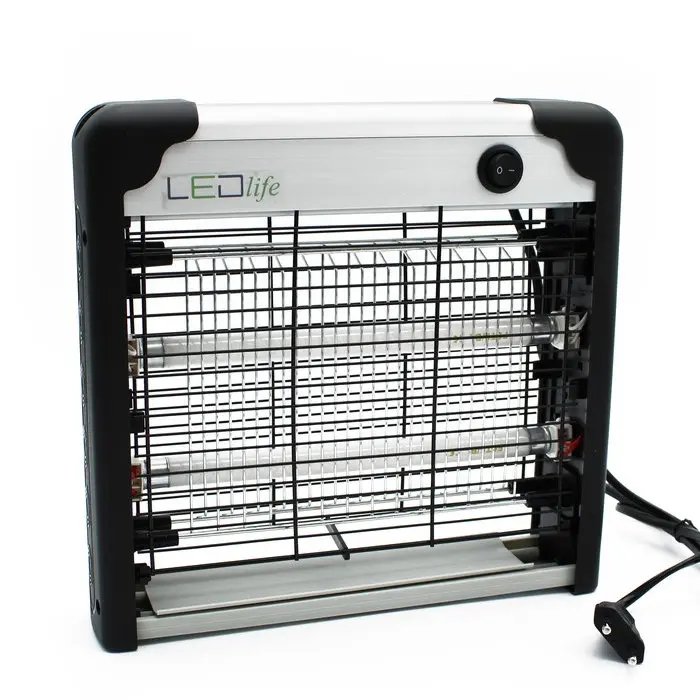 LEDlife insektlampe - 2x6W, UV-lys, indendørs brug, 30m2 dækning