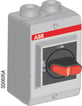 Sikkerhedsafbryder  3 polet 16A M25 sort greb OTP16K3M25