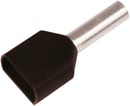 Isoleret ABIKO TWIN-terminalrør KA6-14ETW2 2x6mm2 L14 Sort