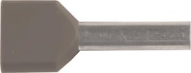 Isoleret ABIKO TWIN-terminalrør KA2,5-10ETT2 2x2,5mm2 L10 Grå