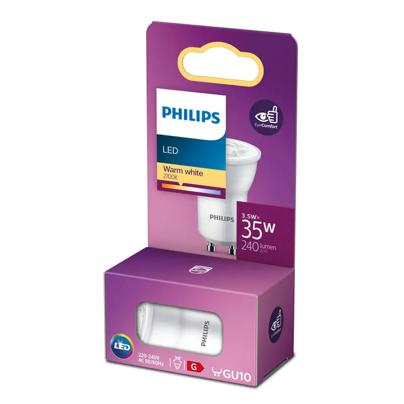 Philips LED 3,5W (35W) MR11/GU10 2700K 240lm
