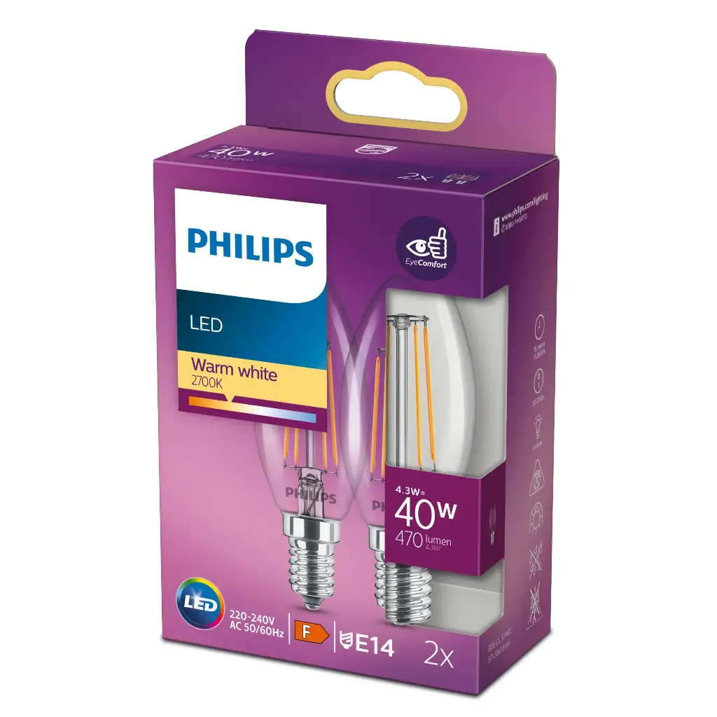 LED classic 40W B35 E14 WW CL NDRF2SRT6