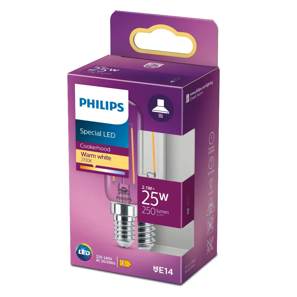 PHILIPS LED 2,1W (25W) E14 2700K 250lm Kerte & Luster