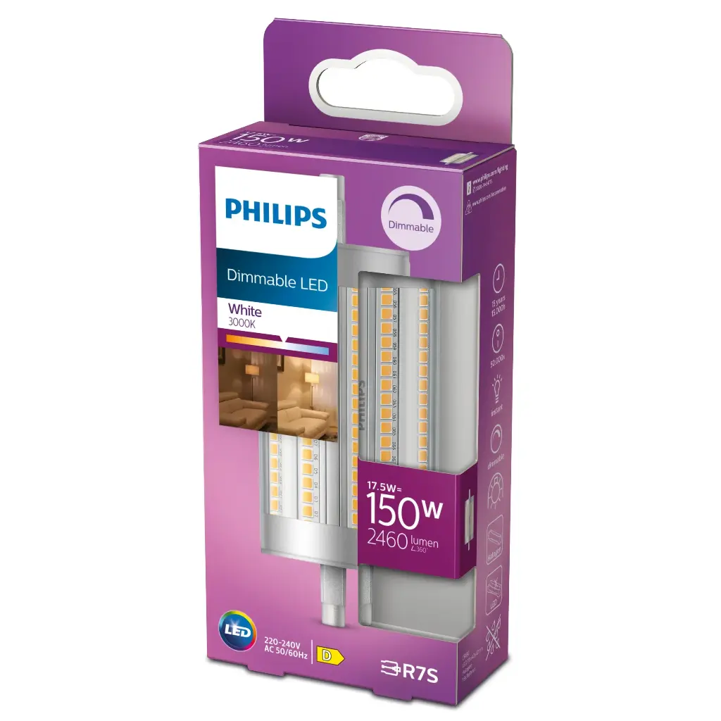PHILIPS LED DIM 17,5W (150W) R7S 3000K 2460lm
