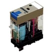 Relæ plug-in 5-pin SPDT 10A mech & LED-indikatorer spole suppressor låsbar testknap label facilitet