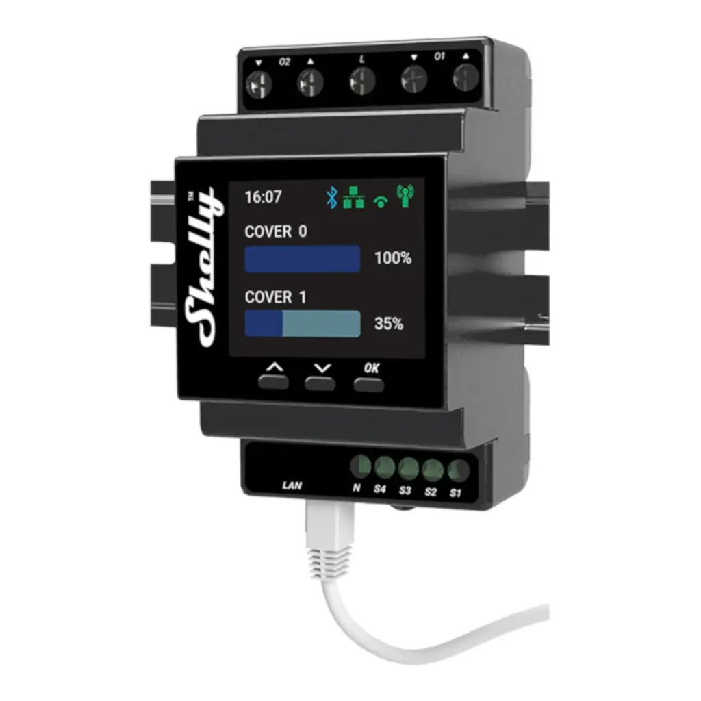 Shelly Pro Dual Cover PM - WiFi dobbelt jalousistyring