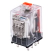 Industriel hjælperelæ 14 polet stik 4 kontakter 24VAC max. belastning på kontakter 5a-230VAC/30VDC