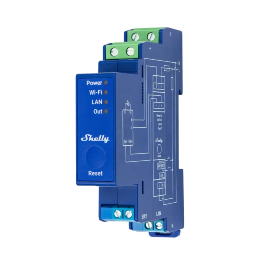 Shelly Pro Dimmer 0/1-10V PM - 0/1-10V styring
