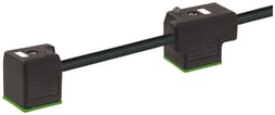 MSUD dobbelt ventil stik A-18mm med kabel
