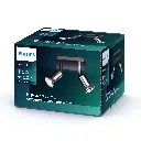 PHILIPS CARREA Spotlampe 2xGU10 LED Nikkel u/ pære