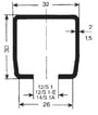 Skinne profil c 1,5 milimeter-6 meter s1 a