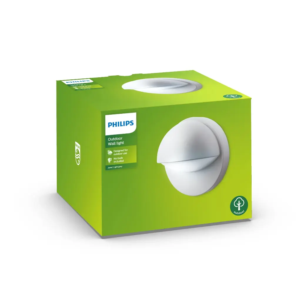 June wall lantern grey 1x42W 230V