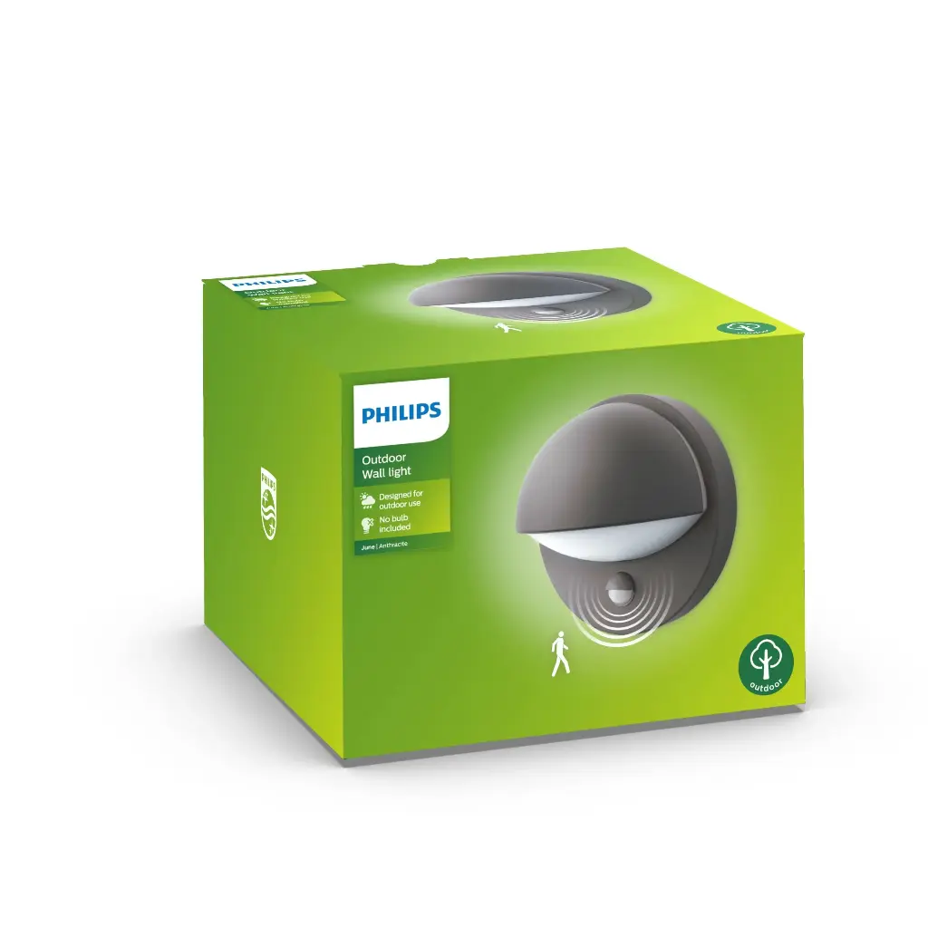 June wall lantern anthracite 1x42W 230V IR (sensor)