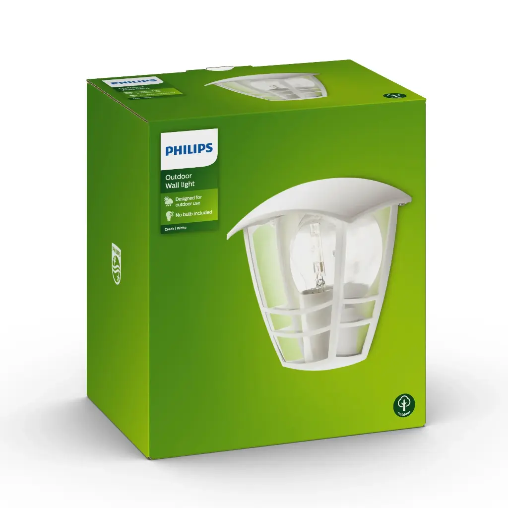 Creek wall lantern white 1x60W 230V