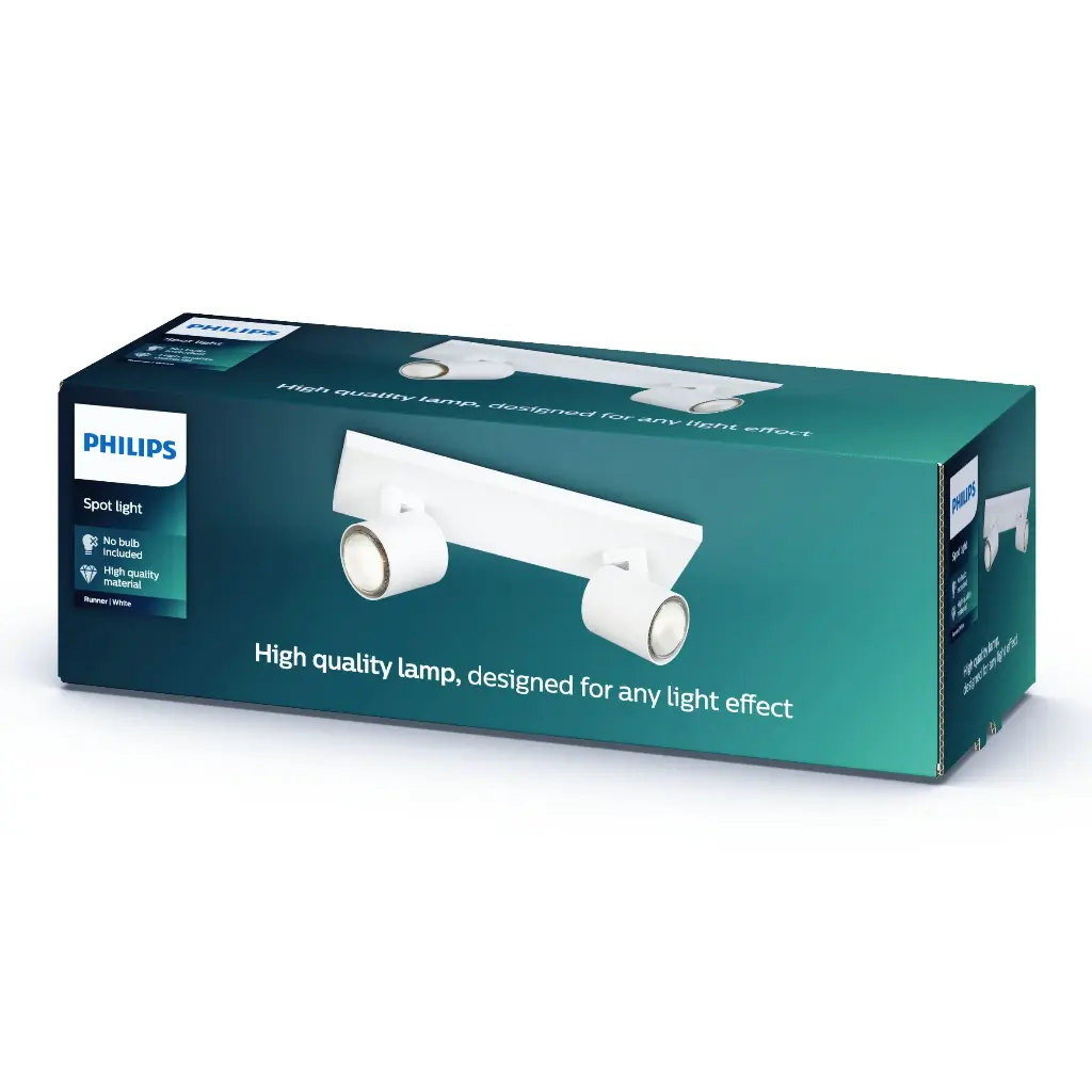 PHILIPS Runner Dual Spot GU10 (Max 2x50W) White