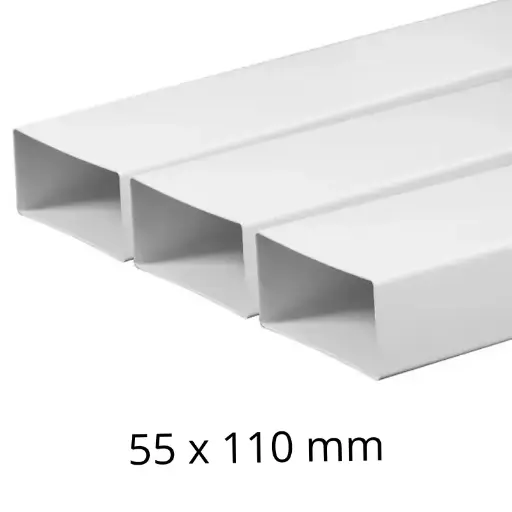 El materiel / Ventilation / Ventilationskanal/rør / Flad kanal 55 x 110 mm