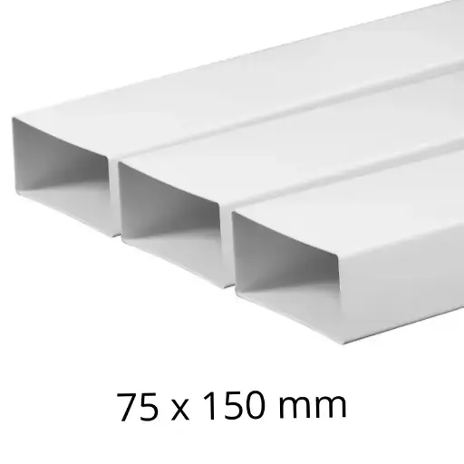 El materiel / Ventilation / Ventilationskanal/rør / Flad kanal 75 x 150 mm