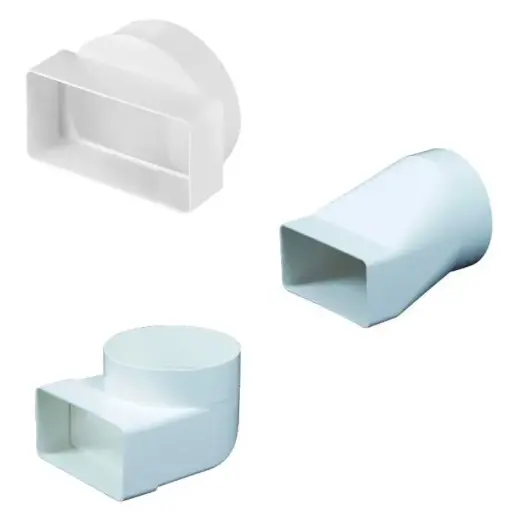 El materiel / Ventilation / Ventilationskanal/rør / Rund til flad