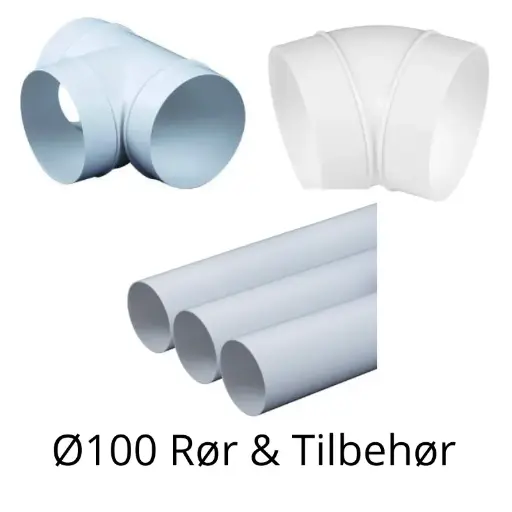 El materiel / Ventilation / Ventilationskanal/rør / Rør Ø100 mm