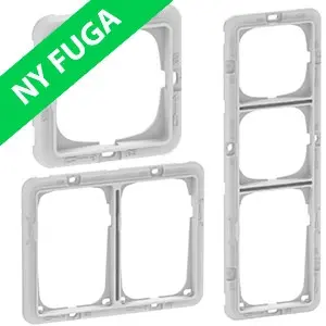 Lauritz Knudsen / LK. Fuga / LK Fuga Hvid / LK Fuga Rammer Hvid / LK Fuga monteringsrammer HV