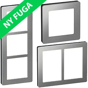 Lauritz Knudsen / LK. Fuga / LK Fuga stålmetallic rammer / LK Fuga PURE 66 glas rammer - stålmetallic