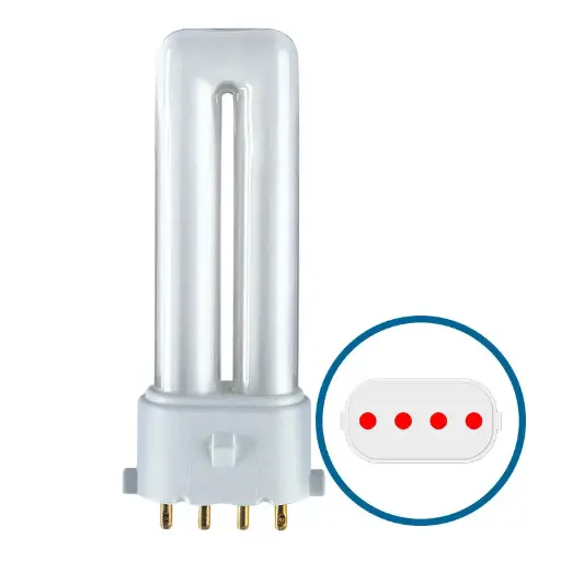 Belysning / Lyskilder (Pærer) / Kompakt rør / Type S/E - 2G7 4 Pin Fatning