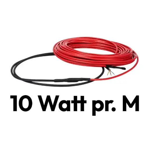 EL Varme / Elgulvvarme / Devi / Gulvvarme kabel, 10 Watt pr. meter
