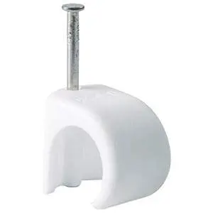 El materiel / Fastgørelsesmateriale / Clips / Kabelclips - Hvid