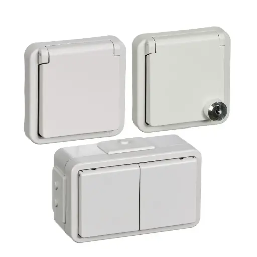 Lauritz Knudsen / LK. Opus / LK. Opus 74 Udvendig / LK. Opus 74 Stikkontakter UD