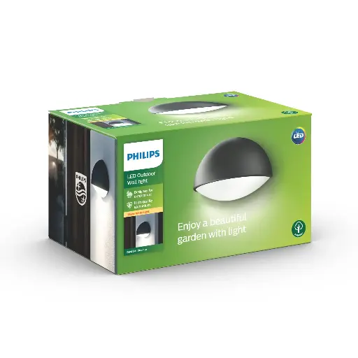 [SIG915004499501] Dust wall lantern antracit 1x3W 230V