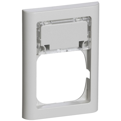 [1017039377] LK Fuga ramme Softline 63 1½m m. tekstfelt - lysegrå