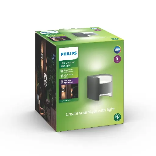 [SIG915005196801] Grass wall lantern anthracite 2x4.5W SEL